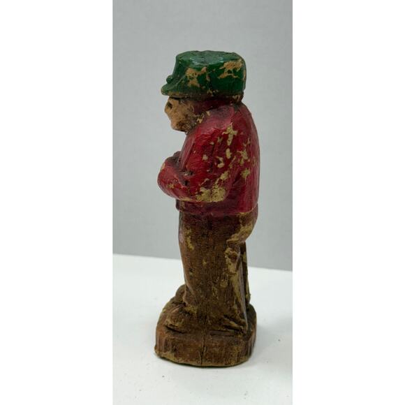 Vintage Peasant Farmer Wooden Figurine. kk557 - Picture 2 of 5